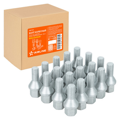 болт колесный AIRLINE M12x1,5x22x51, конус, кл.17, дакромет Лада/Renault/Dacia ABLT021