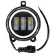 фара светодиодная SKYWAY OFF ROAD LADA Priora I 100*100(115)*90 мм круглая 12V/24V 30W 6000К 3 диода  с ангельскими глазками S07201086