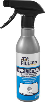 очиститель стекол FILL INN с эффектом антизапотевателя 400 мл спрей FL048