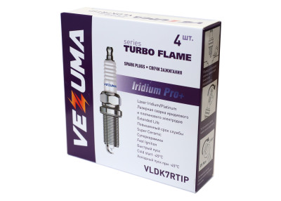 свечи VEZUMA для а/м HYUNDAI / MERCEDES-BENZ (упак. 4 шт.) "Iridium Pro+" арт. VLDK7RTIP