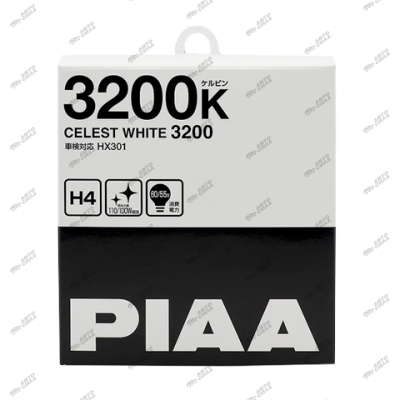 лампа PIAA BULB CELEST WHITE 3200K HX301 (H4)