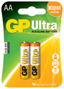 батарейка GP Ultra Alkaline алкалиновая LR06/AA 1.5V BP2 (2 шт/уп.) 10633