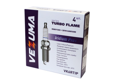 свечи VEZUMA для а/м AUDI / SEAT / SKODA / VW (упак. 4 шт.) "Iridium Pro+" арт. VK6RTIP