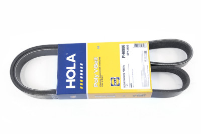 ремень HOLA поликлиновой 6PK1190 для а/м UAZ 3151, Patriot, Hunter (+PS) (ZMZ 409, Euro-4) PH6986