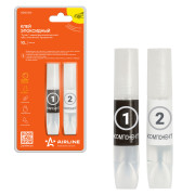 клей эпоксид. 2-х комп. AIRLINE  "Супер", жидкий, тубы, эластичный, прозрачный, 10 г. ADGC016