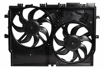 электровентилятор охлаждения LUZAR для а/м Fiat Ducato (06-)/PSA Boxer (06-)/Jumper (06-) (2 вент.) (с кожухом) (LFK 1680)