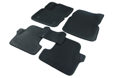 коврики салона Carpetelli Ford FOCUS 3 2011-2019 комплект EVA ромб черный кант черный