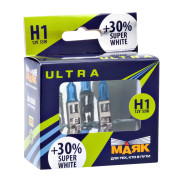 лампа МАЯК H1 12V 55W P14.5s ULTRA Super White + 30% (ком-т 2шт.) арт. 82120SW+30