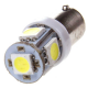 светодиод SKYWAY T8.5(T4) 24V 5 SMD диодов с цоколем BA9S 1-конт белая габар, номер, багажник SBA9S-5SMD-5050-24V