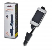 держатель для телефона iPhone 4 AIRLINE в прикуриватель на гибкой штанге с заряд. AMS-F-03