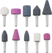 набор профильных шлифовальных насадок THORVIK универсальный 10 предметов (d=6мм) арт.GSK10