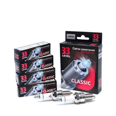 свечи 33LEVEL LSP002 NISSAN, TOYOTA, FORD, HYUNDAI, KIA, "Classic" (BPR5E-11) (индив. упак. 4 шт.)