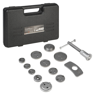приспособление для утапливания поршней тормозного цилиндра AIRLINE набор 13пр., кейс ATBT003