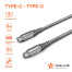 кабель USB (Type-C) AIRLINE  Type-C - Type-C поддержка PD 2м, серый нейлоновый ACH-C-42