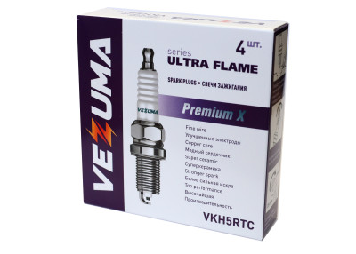 свечи VEZUMA для а/м HYUNDAI / KIA / NISSAN (упак. 4 шт.) "Premium X" арт. VKH5RTC
