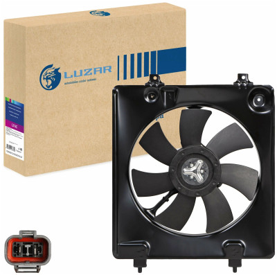 электровентилятор кондиционера LUZAR для а/м Honda CR-V III (06-) 2.0i (с кожухом) (LFAC 2319)