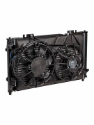 блок охлаждения LUZAR (радиатор+конденсор+вентилятор) для а/м Лада 2170-72 Приора А/С (тип Halla) (LRK 0127)