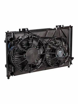 блок охлаждения LUZAR (радиатор+конденсор+вентилятор) для а/м Лада 2170-72 Приора А/С (тип Halla) (LRK 0127)