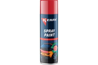 краска акриловая KERRY 650 мл быстросохнущая глянцевая красная 1015 (RAL 3020) KR-615