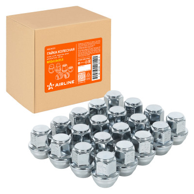 гайка колесная AIRLINE M12x1,5x31,5, конус, кл.19, закрытая, хром для а/м Ford ASCR031