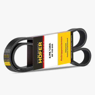 ремень HOFER поликлиновой 6PK1203 для а/м Renault Logan, LADA Largus 16V с ГУР HF 103 643