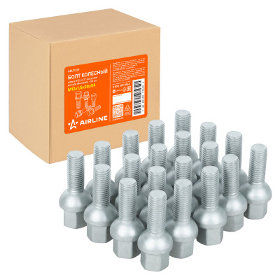 болт колесный AIRLINE M12x1,5x28x54, сфера R12, кл.17, дакромет для а/м Mercedes ABLT025