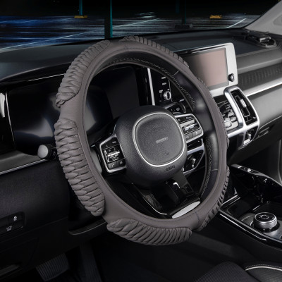 оплетка SKYWAY Sponge ribby 6 подушечек M Серая экокожа S01102222