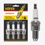 свечи HOFER для а/м LADA 2110 инж. 8V 3-х эл. (1мм, R, Cu) (блист. 4 шт.) (ан.BUR6ET) HF 775 210