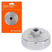 съемник масляного фильтра AIRLINE "Чашка" 76мм, 12 граней ATFC010