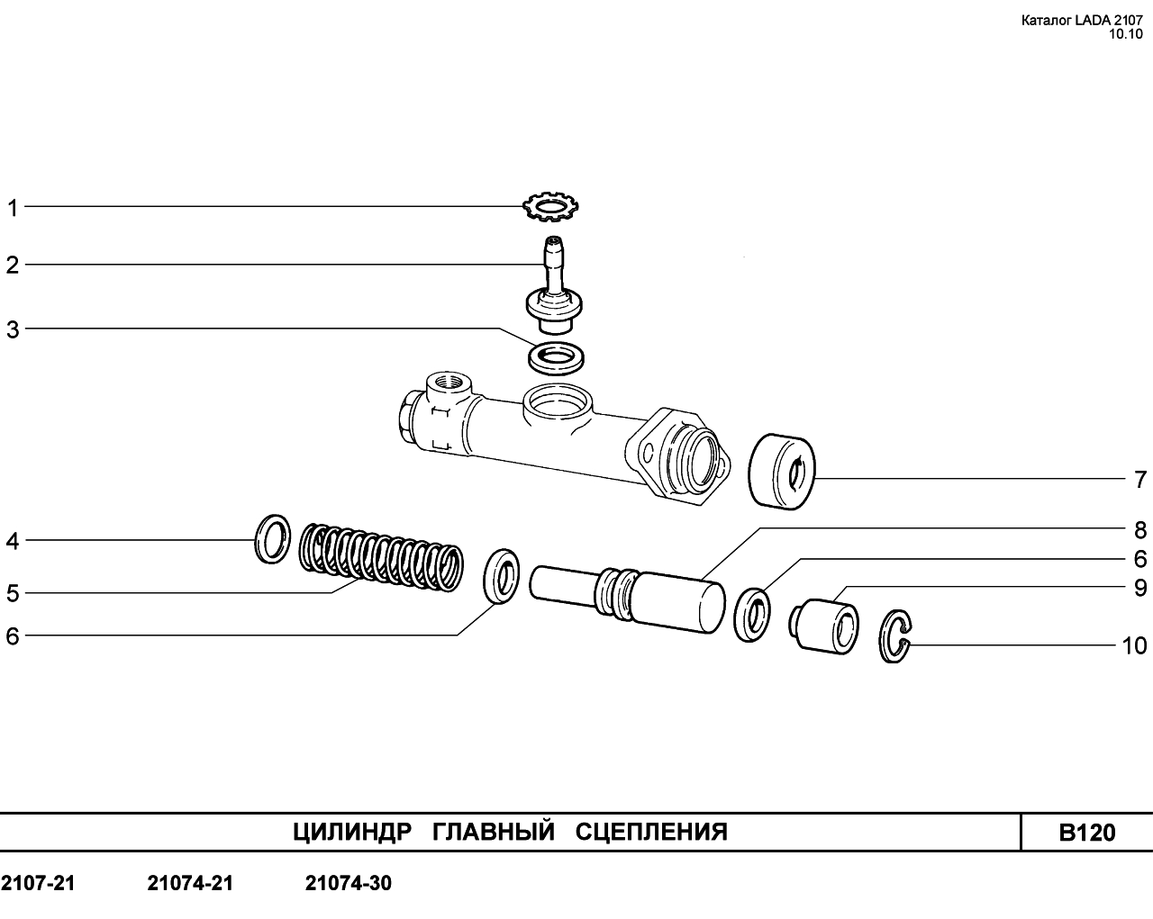 Схема главного тормозного цилиндра нива