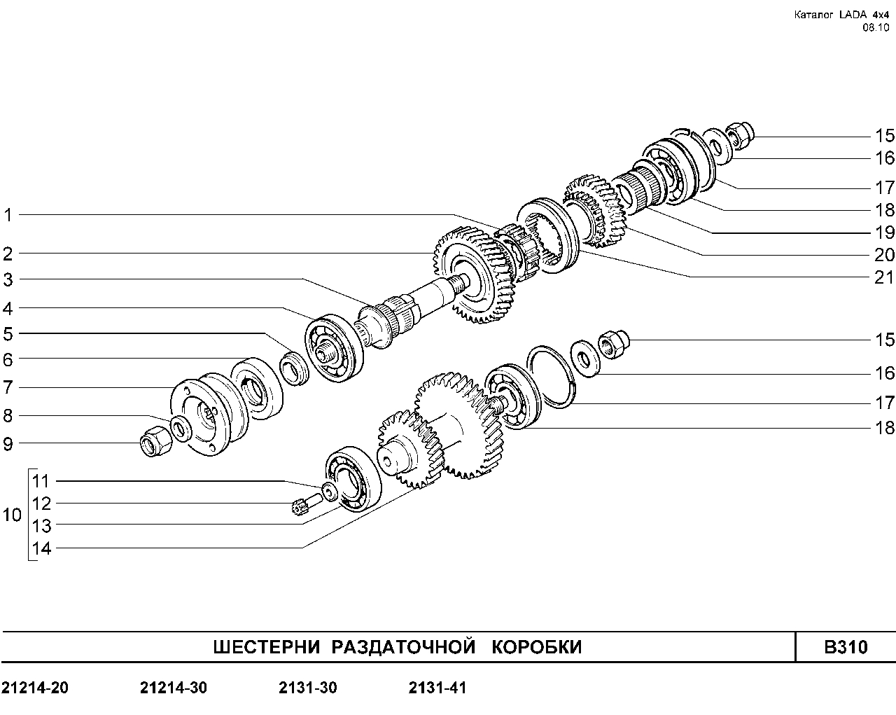 Схема кпп ваз 21213