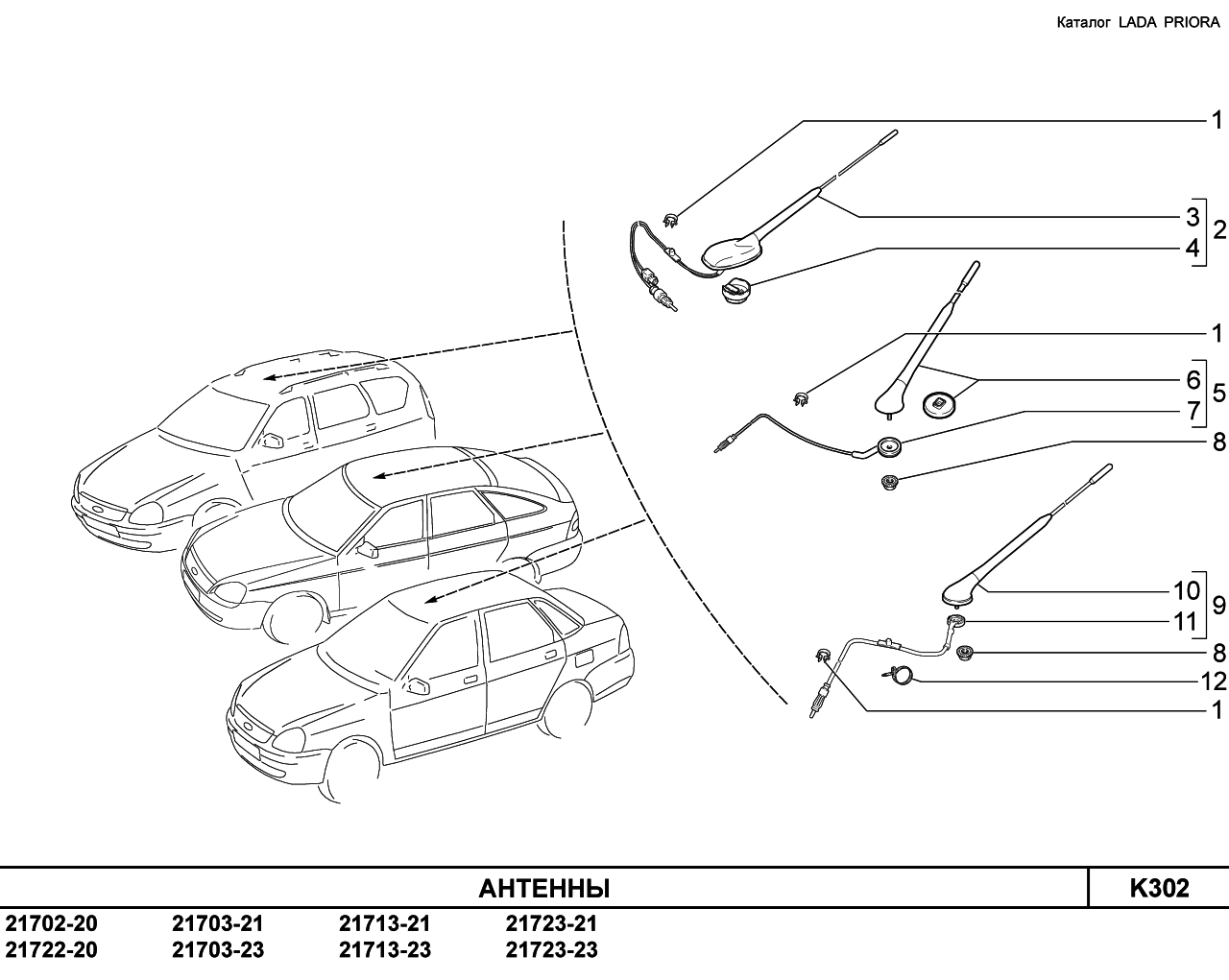 LADA PRIORA 2013 Антенны