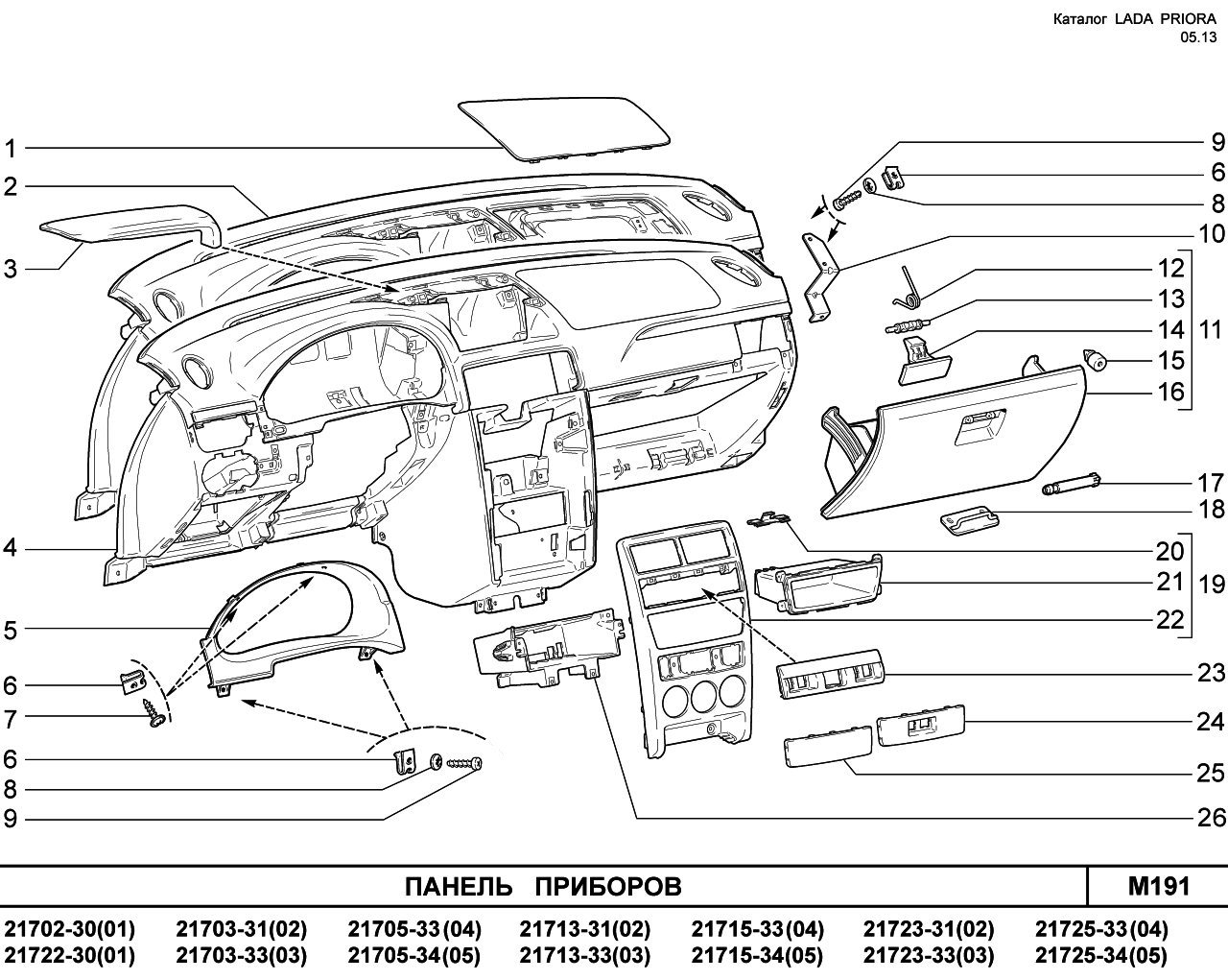 LADA PRIORA 2013 FL Панель приборов