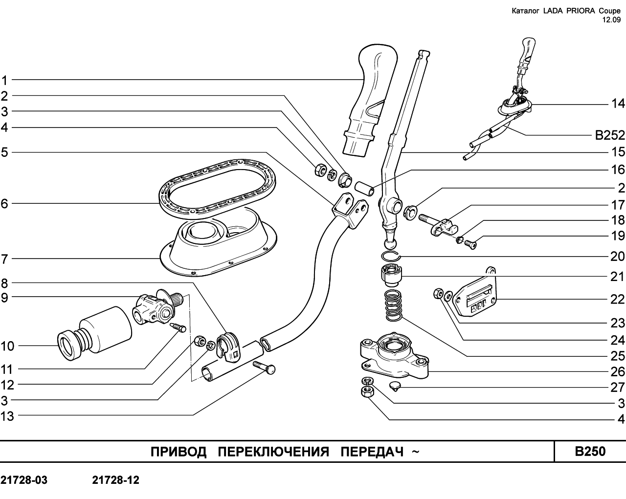 LADA PRIORA COUPE 15.01.2010 Привод  переключения  передач