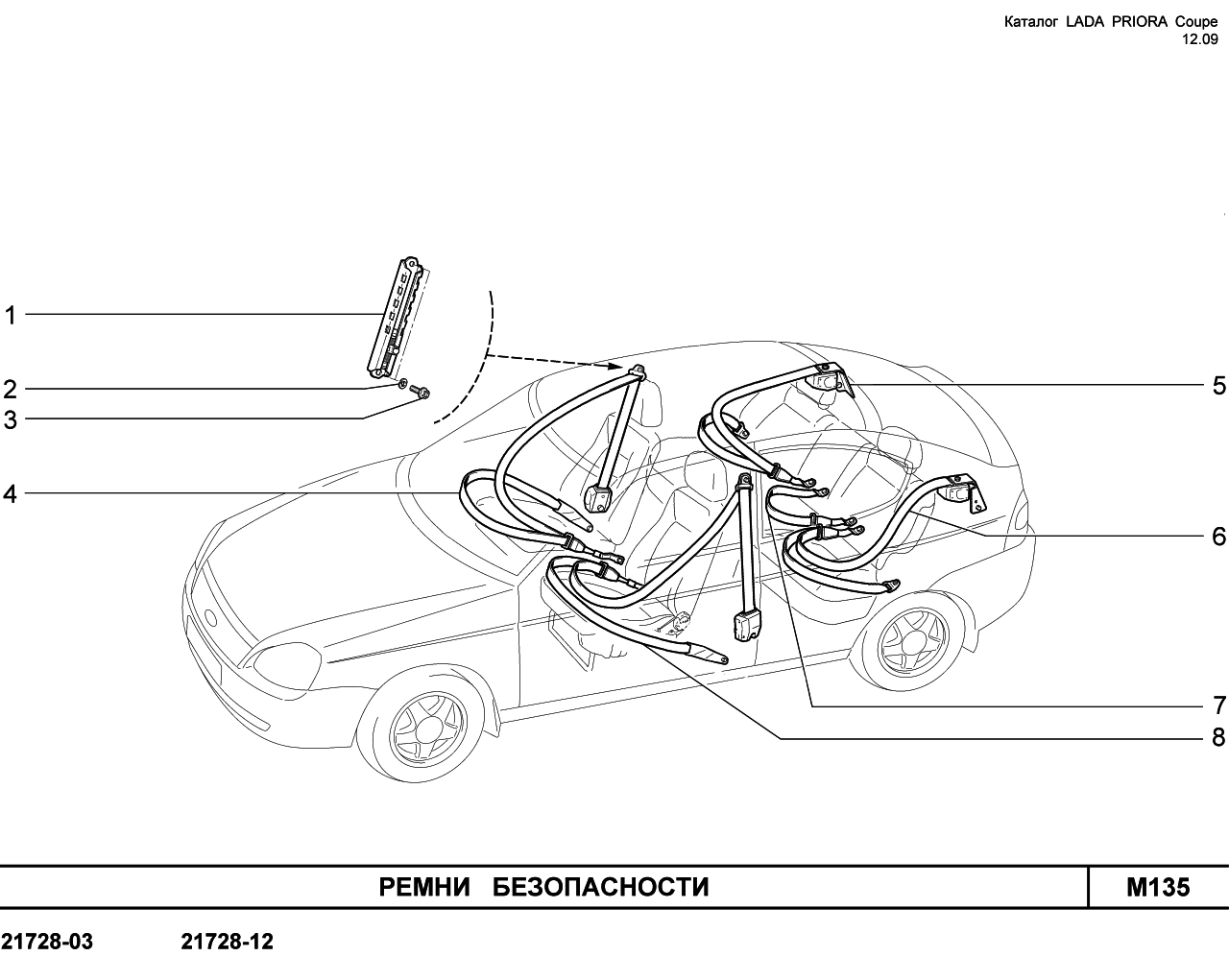 LADA PRIORA COUPE 15.01.2010 Ремни безопасности