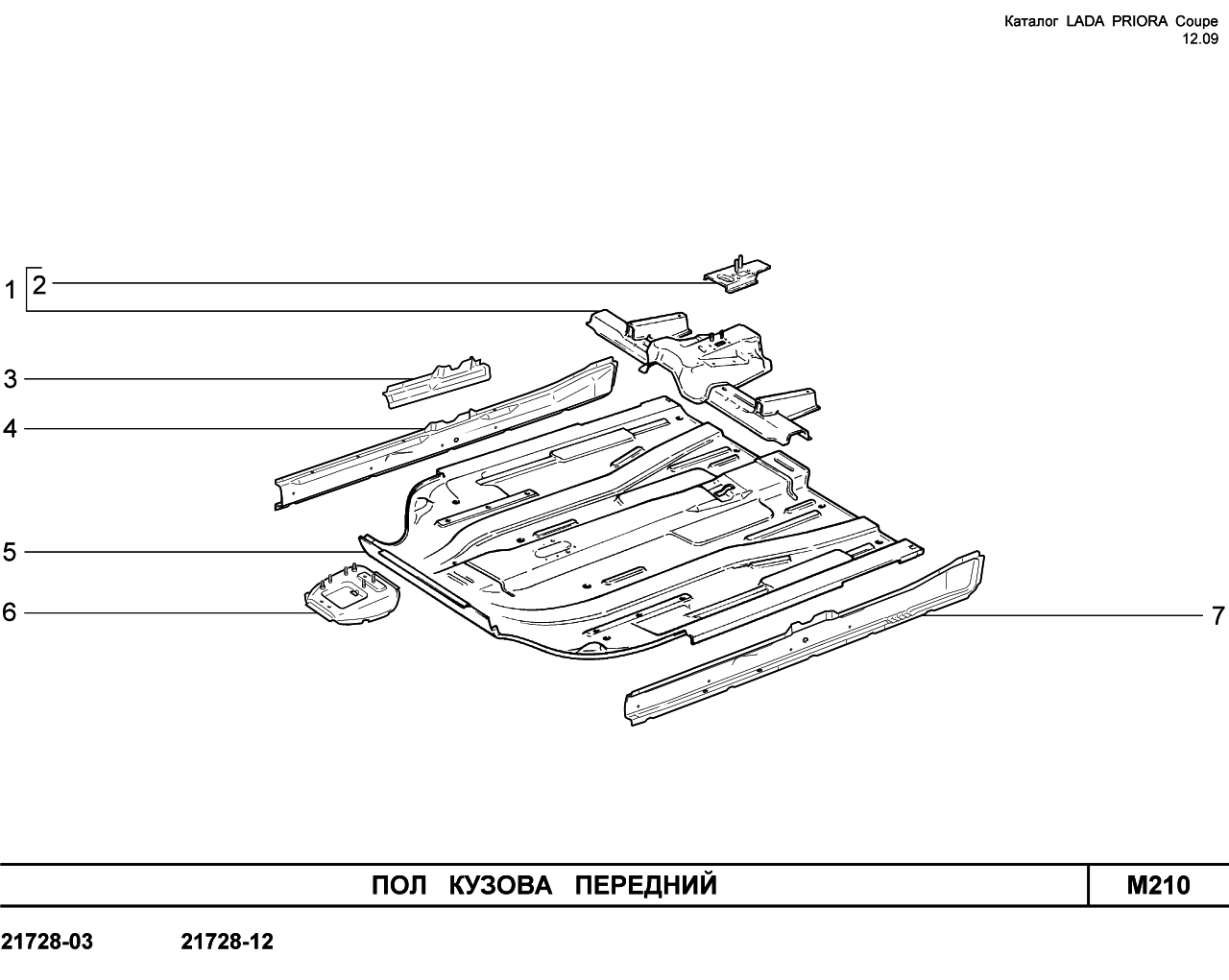 Ваз 2110 схема порогов