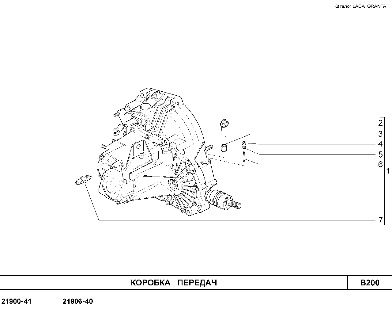 LADA GRANTA 01.2013 Коробка передач