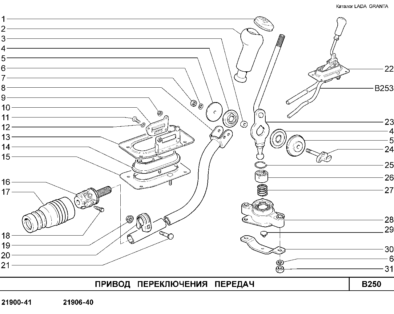 Коробка передач гранта схема