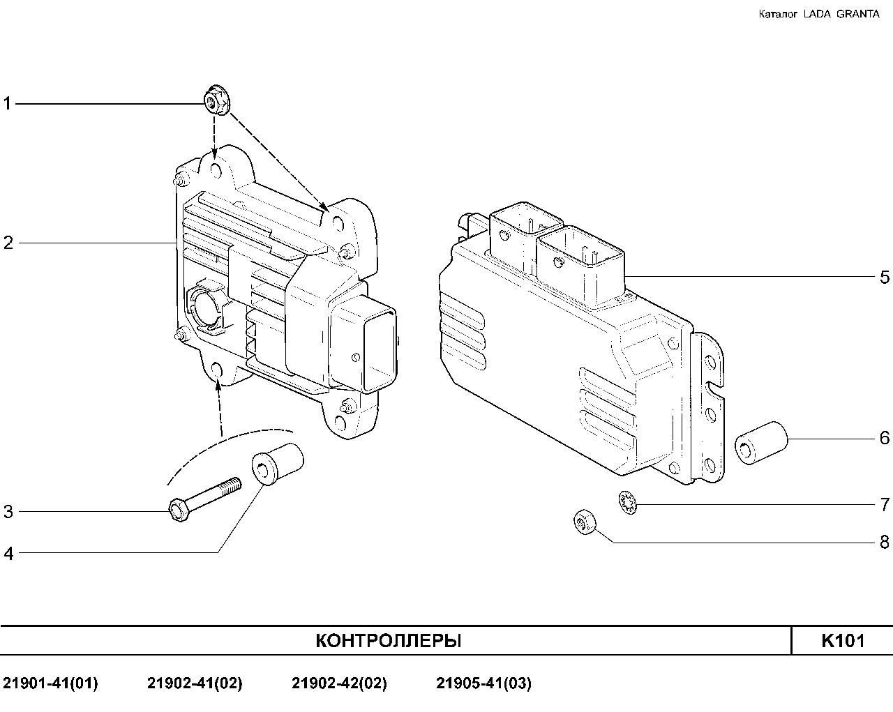 LADA GRANTA 01.2013 Контроллеры