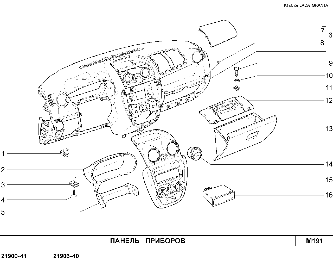 LADA GRANTA 01.2013 Панель приборов 