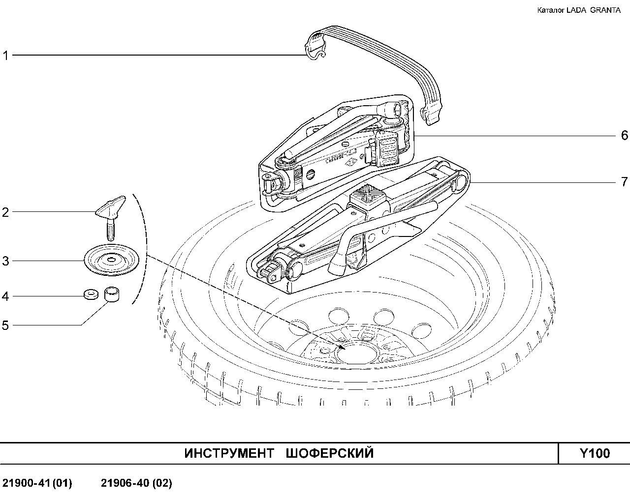 LADA GRANTA 01.2013 Инструмент шоферский
