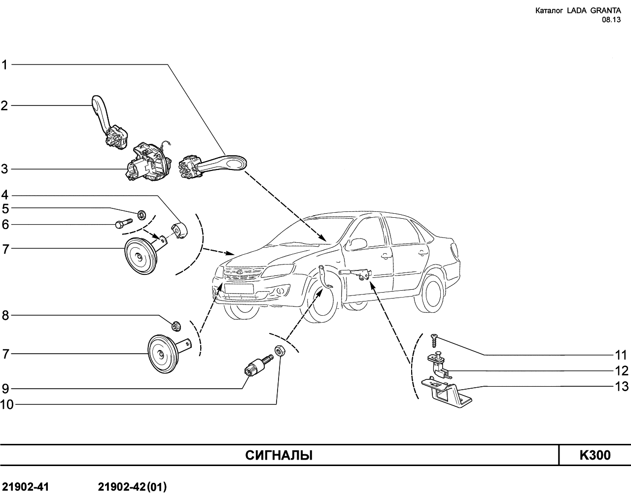 LADA GRANTA 08.2013 Сигналы