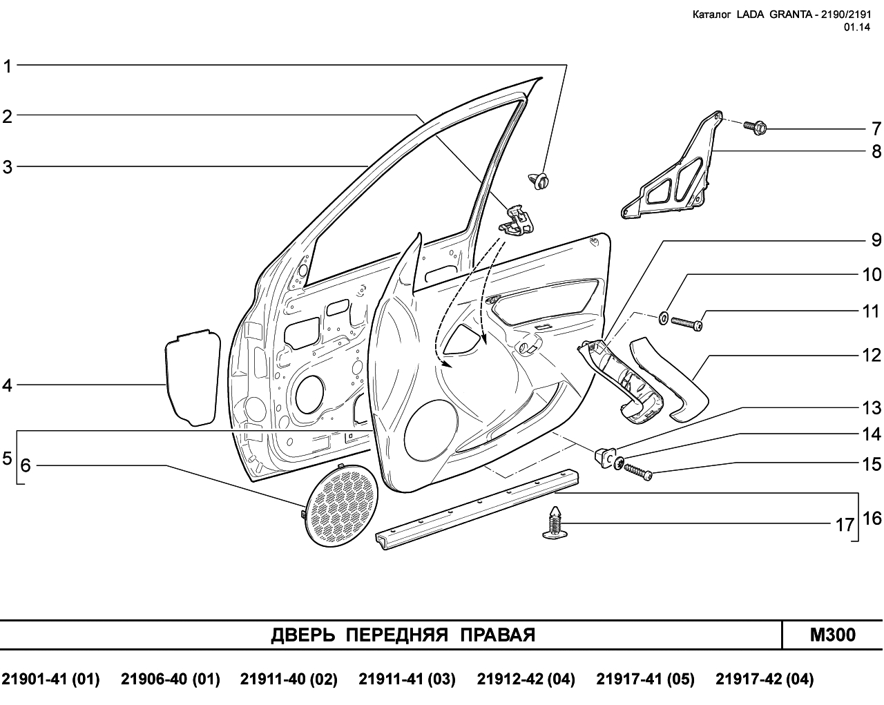 Дверная карта лада гранта лифтбек