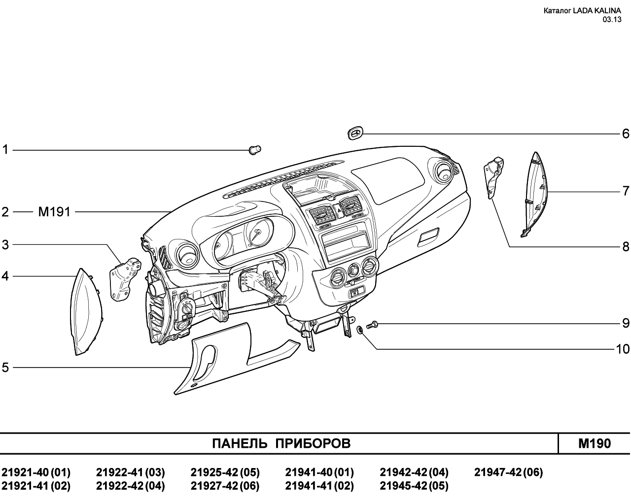 LADA KALINA 2 Панель приборов