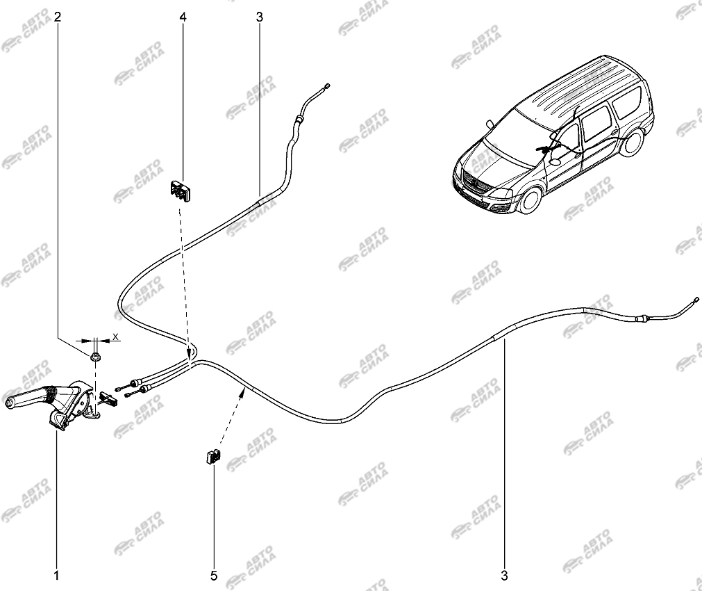 LADA LAGRUS 2012 Ручной тормоз
