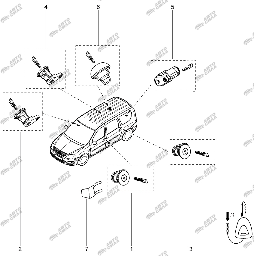 LADA LAGRUS 2012 Замок (личинка)