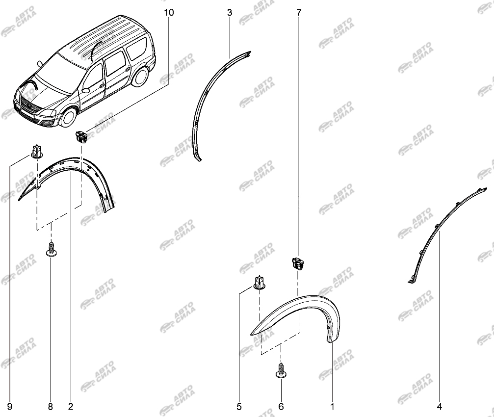 LADA LAGRUS 2012 Щитки арок и колес