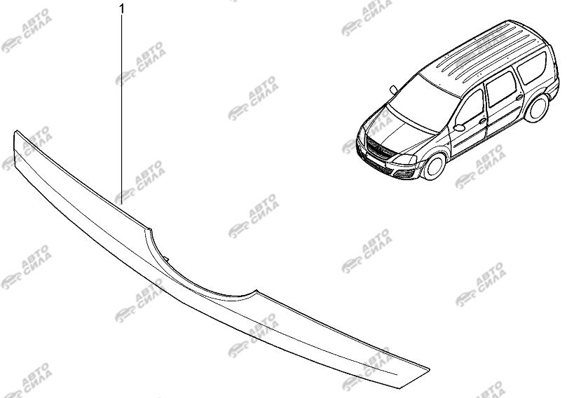 LADA LAGRUS 2012 Молдинг решетки радиатора