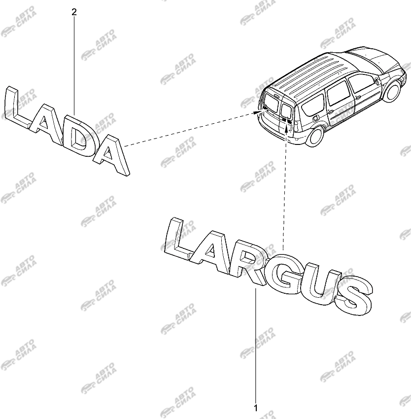 LADA LAGRUS 2012 Орнамент задка