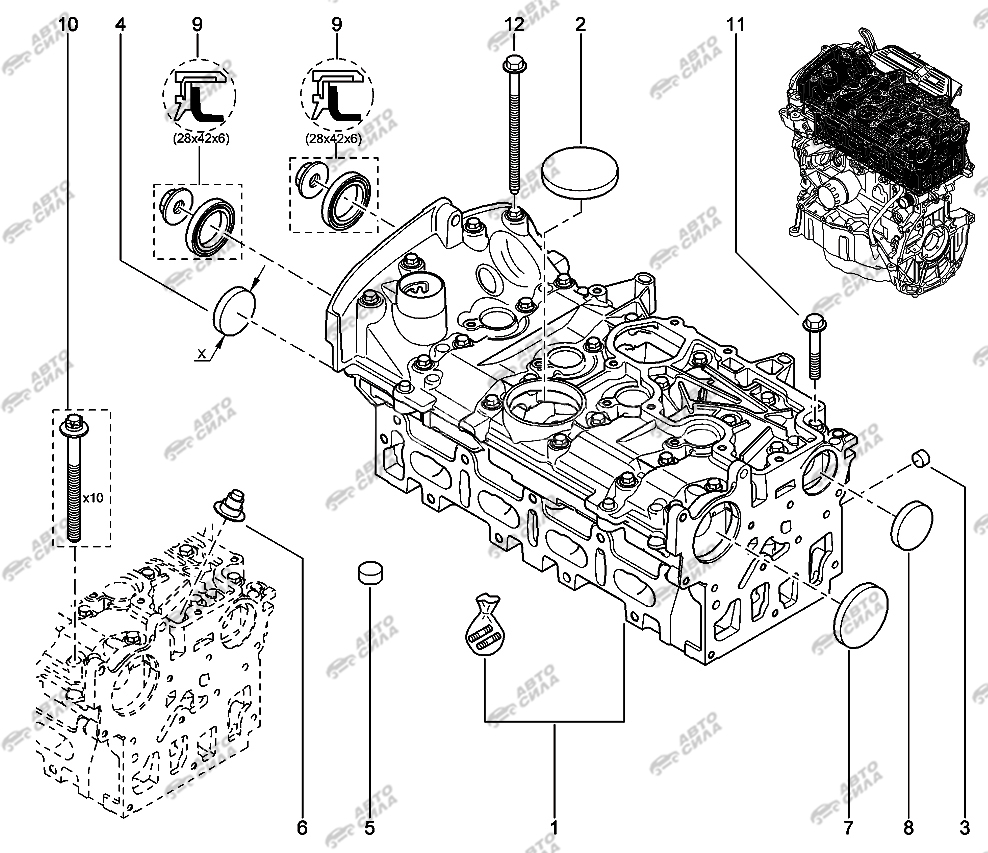 LADA LAGRUS 2012 Головка блока (16 КЛ)